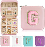 Parima Small Jewelry Box for Girls, Initial Jewelry Boxes for Girls | Small Jewelry Organizer | Travel Jewelry Case | Mini Tr