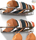 KEETDY Metal Hat Racks for Wall Baseball Cap Organizer Fit 48 Caps Holder, 2 Packs Sturdy Wall Mounted Hat Storage Organizer,