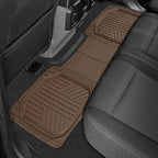 Motor Trend FlexToughXL DeepDish Floor Mats for Cars, Full Set All-Weather Rubber Automotive Floor Mats Waterproof Heavy Duty Car Mats Flexible Floor Liners for Car Truck Van SUV Car Floor Mat (Brown)