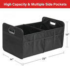 Simple Deluxe 2 Compartments Trunk Organizer for Car/SUV, Collapsible 600D Waterproof Oxford Polyester 50L Storage Box,