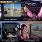 EcoNour Magnetic Car Side Window Sun Shade (1 Pack) | Rear Window Sunshade Covers & Blocks UV Rays | Baby Shades for Side Windows Ensures Privacy Protection | Baby Car Travel Accessories (26"x19")