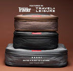 LeanTravel Premium Compression Packing Cubes for Travel - Suitcase Organizer Bags with Double Zipper & Breathable Mesh Panel 