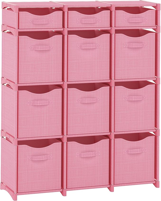 Cube Storage Organizer with Storage Bins Included - The Perfect Closet Organizers and Storage Solution. Includes 12 Storage C
