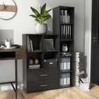 Homes: Inside + Out Apexa 4-Cube Storage Organizer Shelves, Stackable Wood Bookcase Fits Cubby Bins for Organization, Dorm Te
