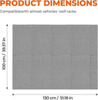 Anti-Slip Roof Cargo Bag Protective Mat, 51" x 39" Rubber Roof Rack Pad – Scratch-Resistant & Waterproof Car Rooftop Luggage Mat for SUV, Van & Most Vehicles