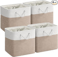 12 x 12 Inch Cube Storage Bins, 4 Pack Fabric Storage Basket with Handles, Foldable Boxes Organizer for Shelf Baskets for Hom