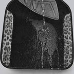 CAR PASS Waterproof Universal Car Floor Mats, Leopard Print Car Mats Fit for SUV,Vans,sedans, Trucks,Set of 4pcs Car Carpet w