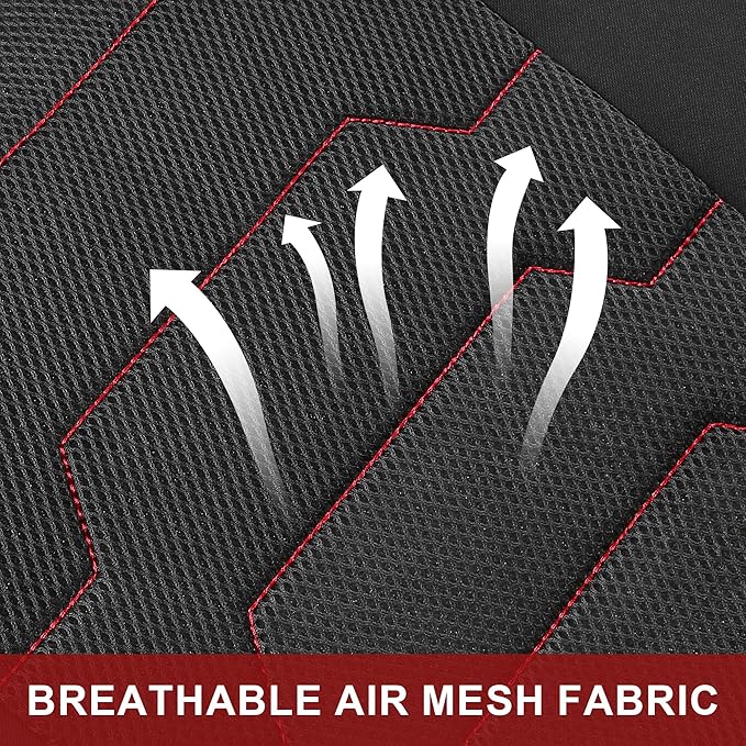CAROMOP Breathable Car Seat Cover 2 Front Seats, 3D Air Mesh Cloth Seat Covers for Cars, Universal Fit Automotive Car Interio