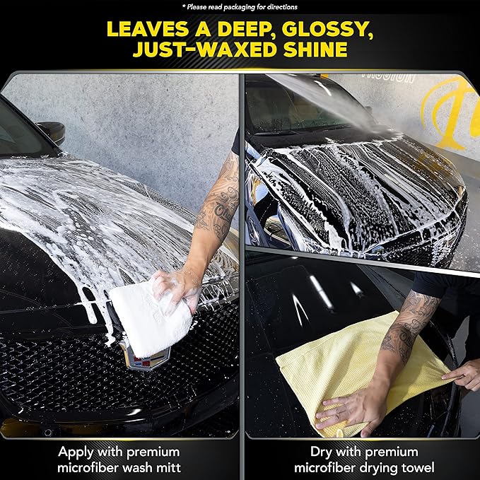 Meguiar's Ultimate Wash and Wax, Car Wash Soap and Wax Cleans & Shines in One Step, Shine & Protect with an Enhanced pH Balan