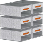 Homsorout Drawer Organizers and Storage - 6 Pack Foldable Pants Organizer with Clear Window & Handles, Fabric Closet Organize