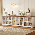 IRONCK 8 Cube Storage Organizer, Farmhouse Cube Bookshelf with Storage, Cube Shelf Organizer for Bedroom, Living Room and Hom