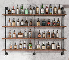 Floating Shelves for Wall Bookshelf Industrial Pipe Shelving Shelves 60 Inch Natural Wood Planks Rustic Wall Shelves Hanging 