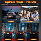 4 Channel Dash Cam 360° View, TOPGOOSE 2K Front and Rear Inside, Left Right Dash Camera for Cars, 8 IR Lamps Night Vision, 5G