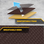 CAT Brown & Black Seat Covers for Cars, Trucks, & SUV - Set of (2) MeshFlex Car Seat Cover Front Seat Protectors - Airbag Com