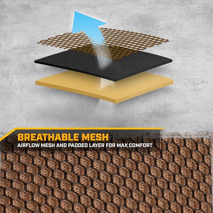 Cat MeshFlex Beige & Black Rear Seat Cover for Car – Durable Canvas & Mesh Design 60/40 Split Bench Protector for Cars, Truck