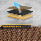 Cat MeshFlex Beige & Black Rear Seat Cover for Car – Durable Canvas & Mesh Design 60/40 Split Bench Protector for Cars, Truck