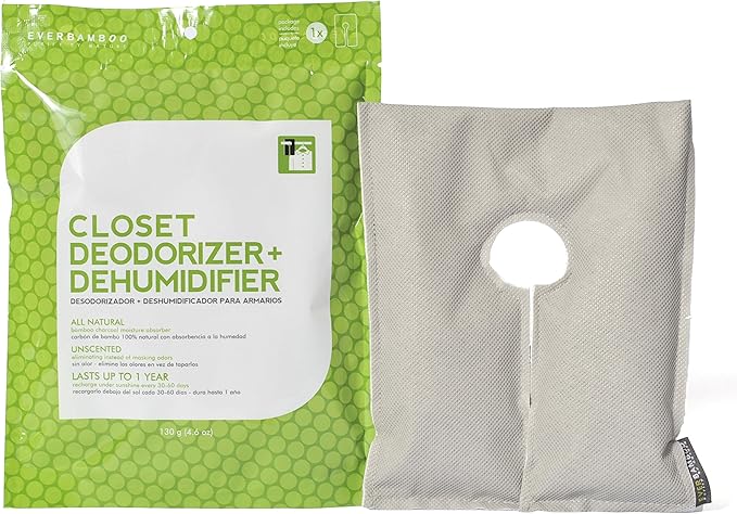 Ever Bamboo Closet Deodorizer & Dehumidifier w/Natural Bamboo Charcoal (130 g)