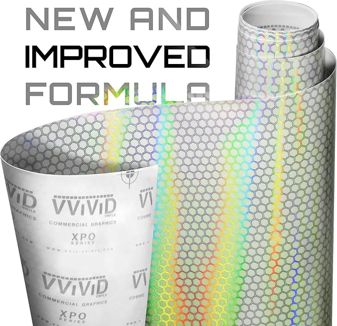 VViViD Bio HEX+ Air-Tint Headlight Vinyl Roll (17.9" x 60", Clear Large Pattern)