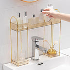 YCIA&DONE Bathroom Countertop Organizer Over The Faucet, Narrow Counter Organizers Above Sink, Table Mounted Faucet Sink Shel