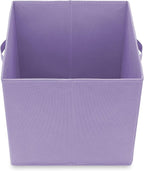 Casafield Set of 6 Collapsible Fabric Cube Storage Bins, Lavender - 13" Foldable Cloth Baskets for Shelves, Cubby Organizers 
