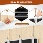 5 Tier Over The Door Organizer - Large Capacity Behind Door Hanging Shelves with 10 Mesh Pockets and Clear Windows, Closet Or