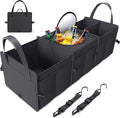 Trunk Organizer, 95L Capacity SUV Trunk Organizer with Cooler, 3 Compartments Heavy Duty Collapsible Car Storage Organizer