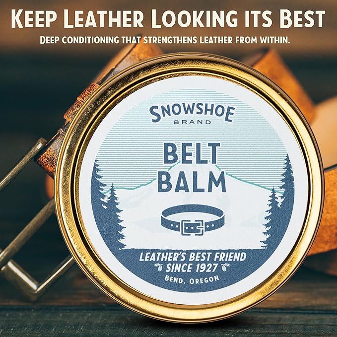 Snowshoe Boot Balm, Made in USA Since 1927 - Protect, Condition, Restore & Waterproof - Leather Conditioner for Boots and Sho