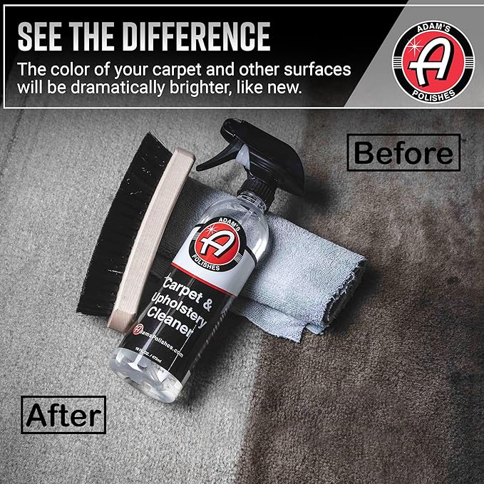 Adam's Polishes Carpet & Upholstery Cleaner - Powerful Carpet Cleaner For Auto Detailing | Cloth, Upholstery & Fabric Car Int
