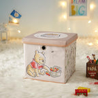 Idea Nuova Winnie the Pooh Collapsible Storage Cube with removable Lid, 10" Wx10 Hx10 D