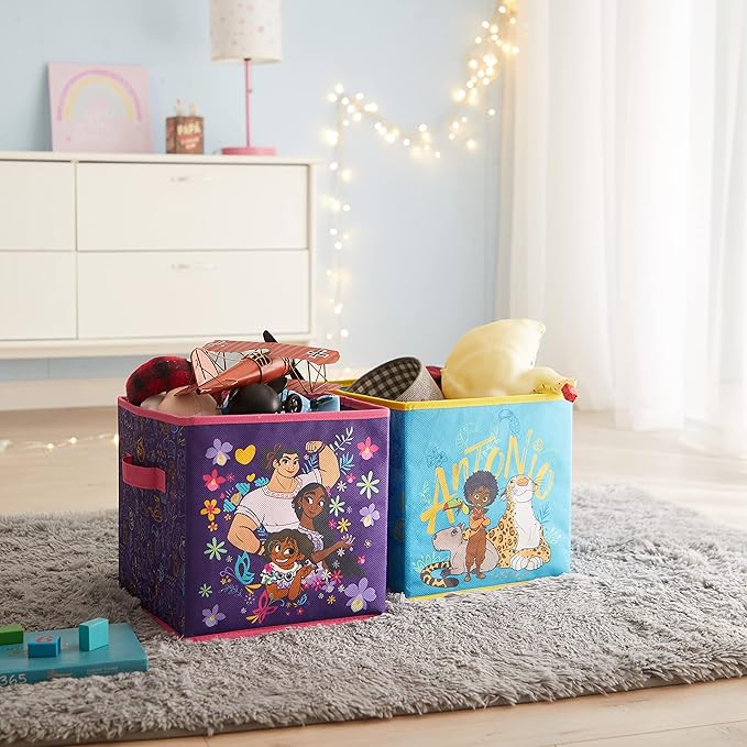 Disney Encanto Set of Two Spacious Collpasible Storage Cubes, 10"x10"