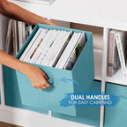 Storage Cubes Pack Of 8 - Standard Size Cube Storage Bin 10.5x10.5x11 With Dual Handles For Easy Carrying- Fabric Storage Bin