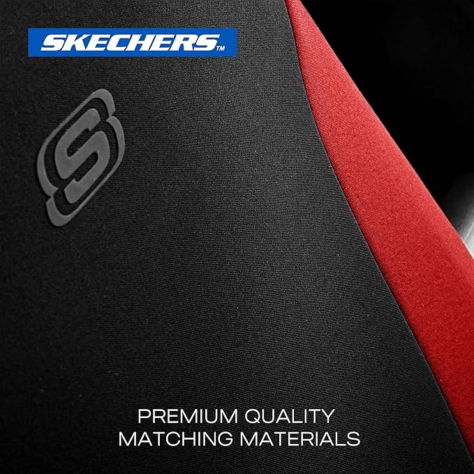 Skechers Seat Covers, Premium Breathable Polyester Car Seat Covers, Car Seat Covers Full Set Airbag Compatible, Automotive Co