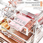 Sorbus Clear Makeup Organizer Display - Stylish Organization and Storage Case for Cosmetics, Jewelry & Hair Accessories - Spa