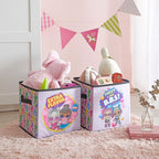 Idea Nuova LOL Surprise Set of Two Spacious Collpasible Storage Cubes, 10"x10"