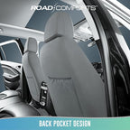 Road Comforts Full Set Leather Mesh Car Seat Cover - Front and Rear, Breathable & Stylish, Airbag Compatible, Universal Fit f