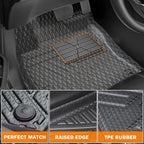 KUST Floor Mats for 2022-2026 Honda Civic Sedan Hatchback Si Accessories (Without USB Port, Not for Hybrid), All Weather Car Mats 2 Rows Floor Liners, TPE Rubber, Raised Edge, Extra Heel Pad Plate