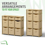 Cube Storage Organizer with Storage Bins Included - The Perfect Closet Organizers and Storage Solution. Includes 9 Storage Cu