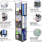 ABRA® 3 Shelf Hanging Locker Organizer for School, Gym, Work, Storage | Deep Shelves 6.5”x 9”| Eco-Friendly Fabric Healthy fo