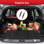 Simple Deluxe Car Trunk Organizer, Multi Compartments Collapsible Trunk Storage, Anti-slip, Waterproof 600D Oxford Polyester, w