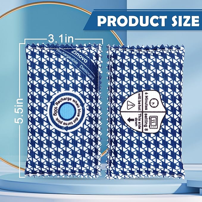 Dehumidifier Packs Bags For Car,5pcs/100g,Reusable Silica Gel,Moisture Absorber For Safes/Home Closets/Storage/Duffle