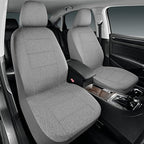 Road Comforts Full Set Car Seat Covers Front Rear Seat Cover Low Back, Flax Seat Protector, Airbag Compatible, Universal Fits