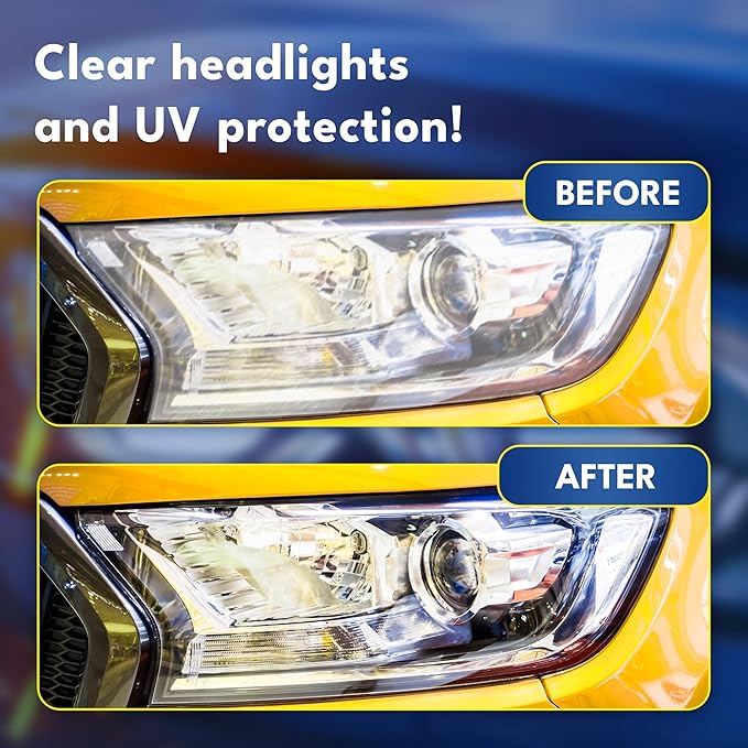 ATG Headlight restoration Kit - Universal Car headlight cleaner and restorer Kit - Headlight restorer kit for plastic car hea
