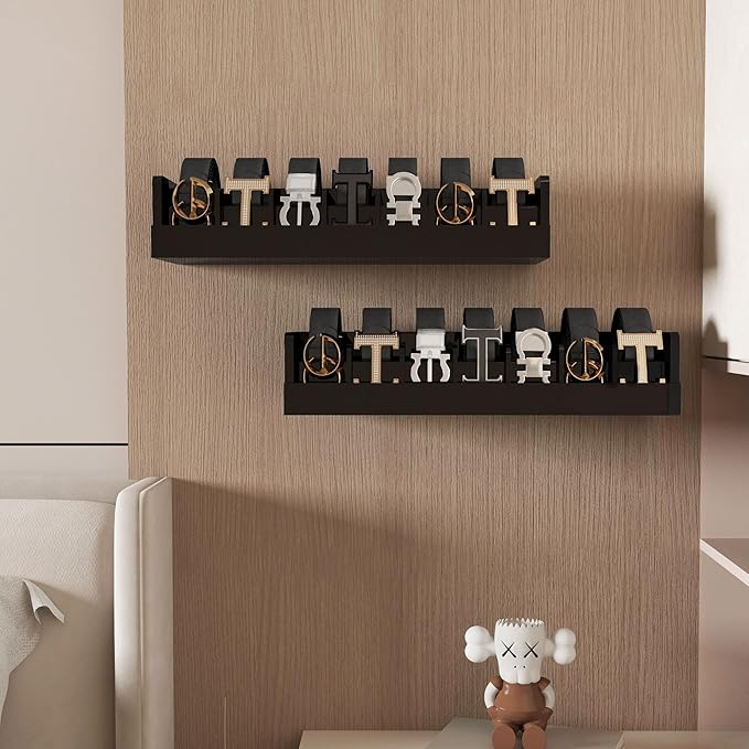Belt Organizer for Drawer - Bamboo Belt Storage Organizer | Belt Rack for Closet Wall Mount Men Women Tie Sock Bra Scarf Ribb