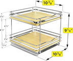 LYNK PROFESSIONAL® Élite™ Pull Out Spice Organization for Cabinets - 10-3/8 inch Wide – Spice Rack for Inside Cabinets – Wood