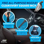 ThisWorx Car Vacuum Cleaner 2.0, Portable Handheld Mini Vacuums Cleaner W/ 16ft Cord, LED Light, Bag, & Attachments- Small Va
