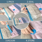 Roomimaster Vacuum Storage Bags, Vacuum Seal Space Saver Bags for Clothing, Travel Lugggage, Carry-on, Blankets, Comforters, 