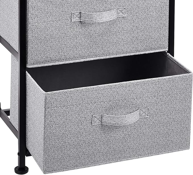 Amazon Basics Fabric 4-Drawer Storage Organizer Unit for Bedroom Closet, Black