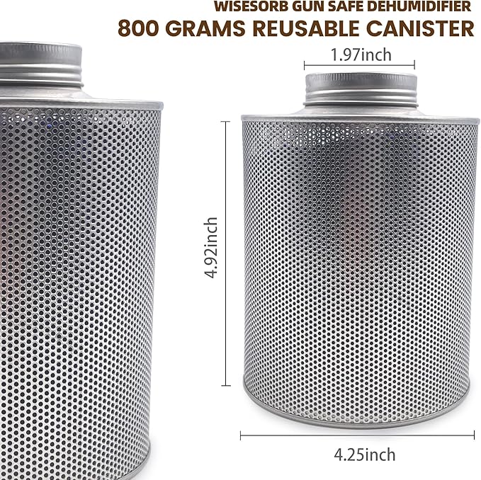 800 Gram Gun Safe Dehumidifier, 6 Pack of 1.77 LBS Rechargeable Dehumidifier Blue to Pink Silica Gel Desiccant Moisture