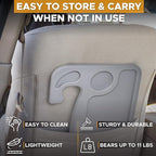 EcoNour 2 in 1 Car Steering Wheel Desk | Steering Wheel Tray for Laptop Car Mount with Pen Holder | Car Food Grey Tray for Eating with Drinks Holder | Multipurpose Travel Car Accessories