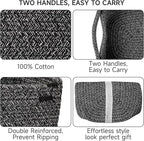 3-Pack Shelf Baskets for Organizing, Closet Organizer Bins, Small Woven Baskets, Rope Toy Basket, Storage Basket for Shelves,